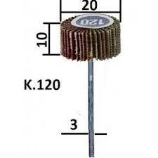 [28984] Proxxon 28984 meule à lamelles grain normal 120 axe 3mm diam 20x10mm