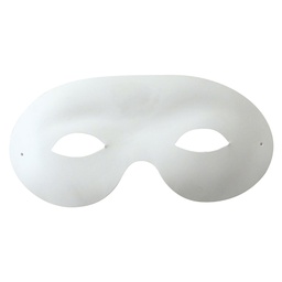 [171205] Masque &quot;loup sans nez&quot;, blanc, à colorier, 16x8cm