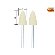 [28801] PROXXON P33 28801 polissoirs en feutre x2 sur tige forme ogive diam 8mm