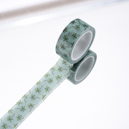 [DIY-F016-P-03] Masking tape, bande de papier adhésif, cocotier vert, 15mm x 5m