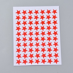 [a0204] Stickers autocollant, étoile rouge, 10x10mm, x 70 pièces