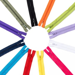 [zip24] Fermeture éclair, nylon, multicolore, ~24x2.5cm