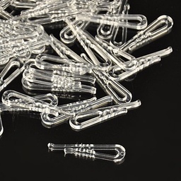 [d0152   TOOL-D015-2] Clips en plastique, transparent, 38x8x2.5mm