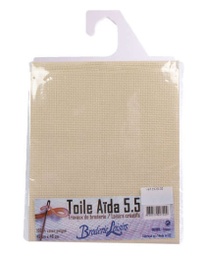 [1920.01] Toile Aïda 5.5, 100% coton peigné, 45x40cm