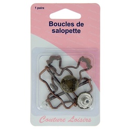 [468bz] Boucles de salopettes, couleur bronze x 2