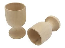 [07730.03.02] Support pour oeuf à la coque, en bois, hauteur 6.5cm, diam 4.5cm