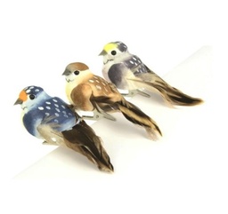 [grandoi] Grand oiseau sur pince, multicolore, ~ 8.5 - 13cm