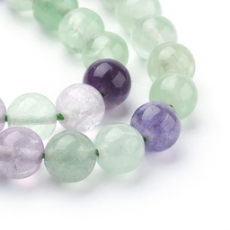 [1591] Pierre Fluorite naturelle ronde 8mm Trou: 1mm