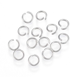 [f110] Anneau simple ouvert INOX argenté, 5x0.7mm, unité