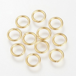 [q186 X-STAS-Q186-02G-8x1.2] Anneau simple ouvert INOX doré, 8x1,2 mm, unité