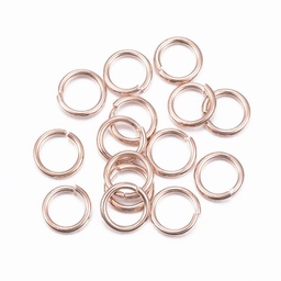 [h558] Anneau simple ouvert, acier inoxydable, 7mm, couleur rose gold, unité