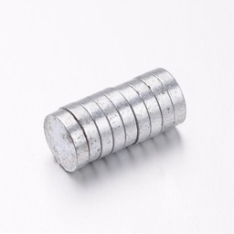 [FIND-I002-05] Aimants très puissants, couleur platine, ronds plats 6x1.4mm