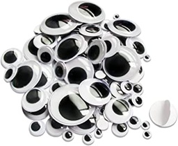 [62249421]  Yeux mobiles ronds 10mm 33 pièces autocollantes