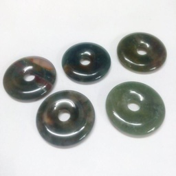 [L234] Pierre Agate Indienne naturelle, donut, 30x5mm trou 6mm