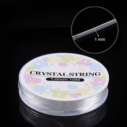 [s003-1mm] Fil élastique nylon CRYSTAL STRING, 1mm x 10m, transparent