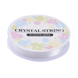 [EW-S003-0.5mm-01] Fil élastique nylon CRYSTAL STRING, 0,5mm x 20m, transparent