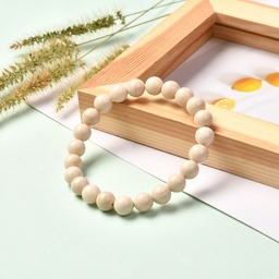 [BJEW-JB06697] Bracelet élastique en Howlite naturelle beige, perles 8mm, diam bracelet 5.5cm