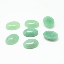 [X-G-T020-8x10mm-08] Cabochon en Aventurine verte naturelle, ovale, 10x8x4mm