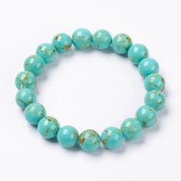 [p208/04] Bracelet en Turquoise, perles rondes 8mm, diam env. 5cm