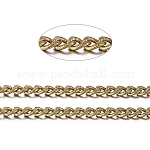 [387B] Chaîne laiton bronze, maille gourmette, 1x1x0.35mm / le m. Attention produit très foncé.