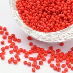 [c045 SEED-C019-2mm-45b] Perles de rocaille opaques taille 2 mm, trou 1 mm, sachet d'env. 12 gr, Rouge foncé