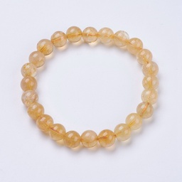 [BJEW-I253-8mm-21] Bracelet en Citrine, perles rondes 8mm, diam env. 5.2cm