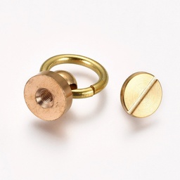 [FIND-WH0052-01G] Poignée de tiroir en laiton doré pour boîte, ronde, diam 21mm, l'unité