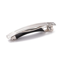 [PHAR-C009-02P-02] Pince/barrette à cheveux en fer, platine, 72x19x9mm