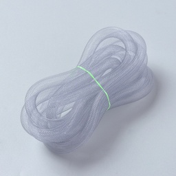 [PNT-WH0001-07] Fil résille nylon tubulaire, flexo tubing, gaine pour montage de mouches, 8mm, gris argent, vendu au brin de 180cm