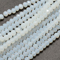 [X-EGLA-J134-4x3mm-D01] Pierre Opalite, bleue opalescent, rondelle facettée, 4x3mm, trou 1mm