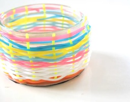 Cordon caoutchouc creux (fil à scoubidou), coloris variés, 2mm, trou 1mm, vendu au mètre