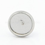 [1559 STAS-K146-019-6mm] Puce d'oreille INOX argenté, plateau 6mm longueur 8mm, à l'unité