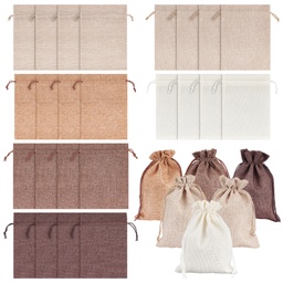 [ABAG-PH0001-17] Calendrier de l'avent durable, 24 sacs en toile de jute 18x13cm aux coloris naturels
