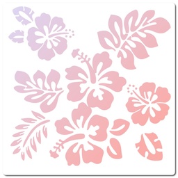 [DIY-WH0244-068] Pochoir format 30x30cm, hibiscus