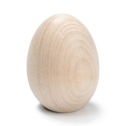 [WOOD-B002-01] Oeuf en bois, plein, 4.5x3.3 cm