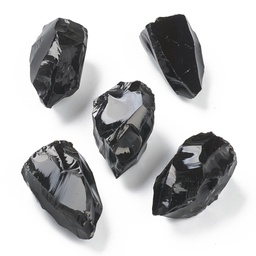 [G-H254-27  G-PW0007-145C] Pierre Obsidienne, brute, sans trou, pépites, 31~33x17~21.5x15~20mm