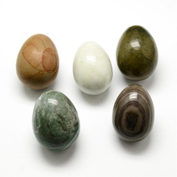 [G-Q471-12] Oeufs en pierres naturelles, 48~51x35~38mm