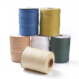 [OCOR-XCP0001-40] Corde de raphia naturel 8mm - bobine de 300 mètres, coloris variés