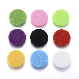 [DIY-G002-01] Coussinet pour diffuseur d'huiles et de parfums, plat rond, 22x3mm, coloris variés
