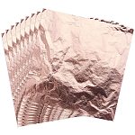 [DIY-PH0012-03RG] Feuille en métal, or rose, 14x14cm, la feuille 75F, les 10 595F