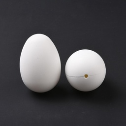 [DIY-I105-01A] Oeufs en plastique, 59x40.5mm trou 3.5mm, BLANC, le sachet de 50