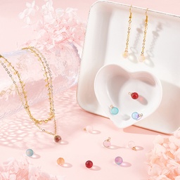 [GLAA-SC0001-68] Pendentif en verre soufflé et pailleté, 12x8mm, Trou: 2mm, coloris mixtes