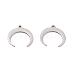 [STAS-K211-03P] Pendentif INOX argenté, corne de lune, 14x14,5x1mm, trou 1,4mm, l'unité