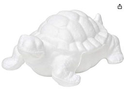 [3319700] Tortue en polystyrène blanc, 12 cm