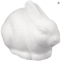 [3347900] Lapin en polystyrène blanc, 14x8 cm