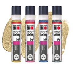 Marabu, Glitter Pen, marqueur paillettes, tout support et textile, 25ml