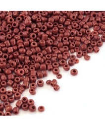 [pr280] Perles de rocaille opaques taille 3 mm, trou 1 mm, sachet d'env. 30 gr, Brun Noisette