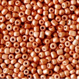 [5901] Perles de rocaille opaques taille 3 mm, trou 1 mm, sachet d'env. 30 gr, marron glacé