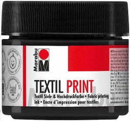 [17030050974] Marabu Textil Print, encre textile épaisse, Noir de Bougie, 100ml