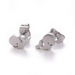 [X-EJEW-F227-19P] Boucles d'oreilles en INOX, baleines